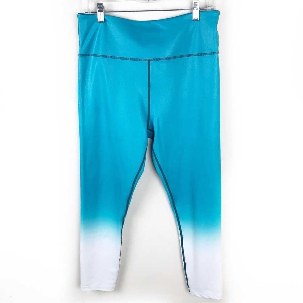 Zyia Active - Teal Venom Metallic Ombre light and tight high-rise 7/8 leggings - Picture 3 of 13
